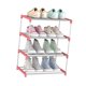 thumbnail image 2 of Bearachild Zapatero de 4 niveles, organizador de zapatos de acero inoxidable multicapa, estante de almacenamiento para puerta de entrada, azul Almacenamiento y organización del hogar rosado 4 capas Bearachild HA003484-05, 2 of 6