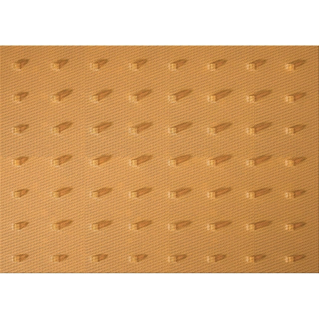 Ahgly Company Machine Washable Indoor Rectangle Transitional Neon Orange Area Rugs, 7' x 10'