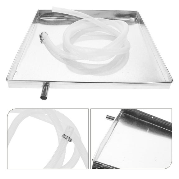 SEWOART 1Set External Unit Air Conditioner Pan Silver Leakproof Water Collection Tray