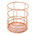 thumbnail image 2 of Cesta multiusos Cesta de almacenamiento Cesta de metal Caja organizadora de celosía para Ronda de oro rosa, 2 of 9