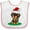 White and Pink, variant on Inktastic Christmas Dachshund Dog Santa Boys or Girls Baby Bib
