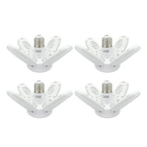 Dcenta LED Garage Lights- Dimmable Garage Lights Ceiling, 38W 6000LM 6500K E27/B22 LED Garage Ceiling Lights with 4 Adjustable Panels for Garages, Workshop,indoor, outdoor, workshop and warehouse,