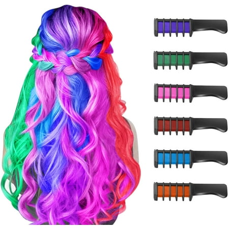 Temporary Hair Chalk Comb - Hair Coloring - Washable - For Girls - 4, 5, 6,  7, 8, 9, 10+ Years Gift - For Halloween, Cosplay, Christmas, New Year,  Birthday, Children's Day | Walmart Canada