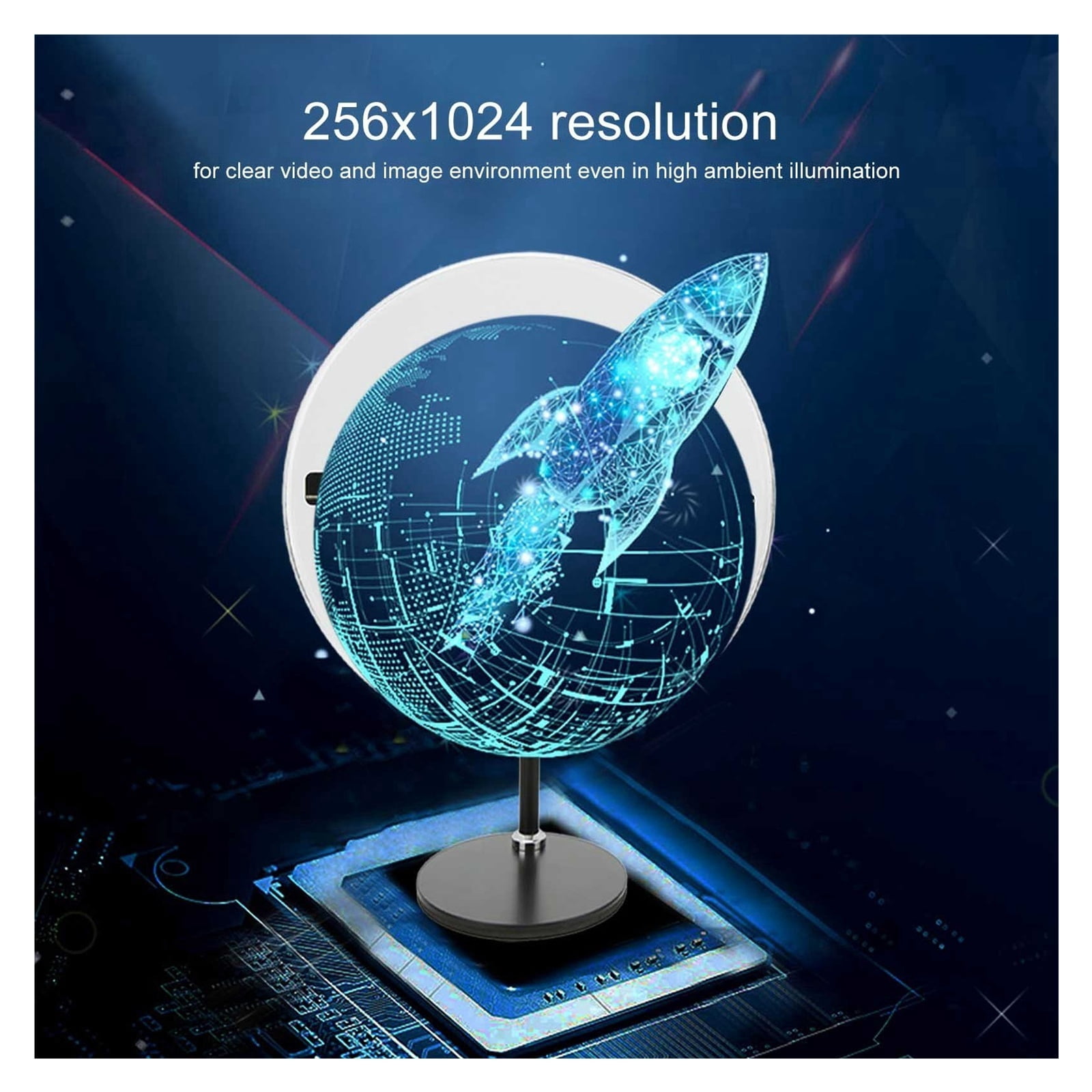 Hologram Advertising Display Fan Holographic Video Projector 3D 256 LED Beads