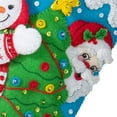 thumbnail image 2 of Bucilla Felt Stocking Applique Kit 18" Long-Tree Party, 2 of 7
