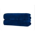 thumbnail image 2 of Royal Comfort Over-Sized 34x70 Solid Color (2 per Pack) Navy Blue Terry Velour Beach Towel. Made with 100% Cotton Weighing at 19.0 lbs per doz. Why Settle for Polyester get The Real Thing!, 2 of 5