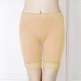 thumbnail image 2 of YWDJ Shorts for Women High Waisted Lace Mid Waisted Body Shaper Shorts Safety Pants Shapewear Tummy Control Beige XL, 2 of 5