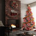 thumbnail image 5 of 5/1 piezas 10 cm decoración navideña flores brillantes árbol de Navidad colgante para decoración del hogar Navidad Año Nuevo 2025 adornos, 5 of 5