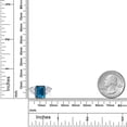 thumbnail image 4 of Gem Stone King 8.44 Cttw London Blue Topaz and White Moissanite Ring | 925 Sterling Silver | 3 Stone Ring for Women | Emerald Cut 12X10MM | Trillion 5X5MM | Available in Size 5,6,7,8,9, 4 of 4