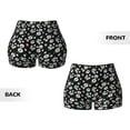 thumbnail image 3 of Sigee Daisies Flowers Print Women's High Waist Workout Shorts - Squat Proof, Tummy Control, Yoga and Gym Activewear-XX-Large, 3 of 9