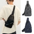thumbnail image 1 of Bandolera para hombres y mujeres con agujero para auriculares - Mochila de viaje para senderismo, deportes y uso en mochila de día, 1 of 7