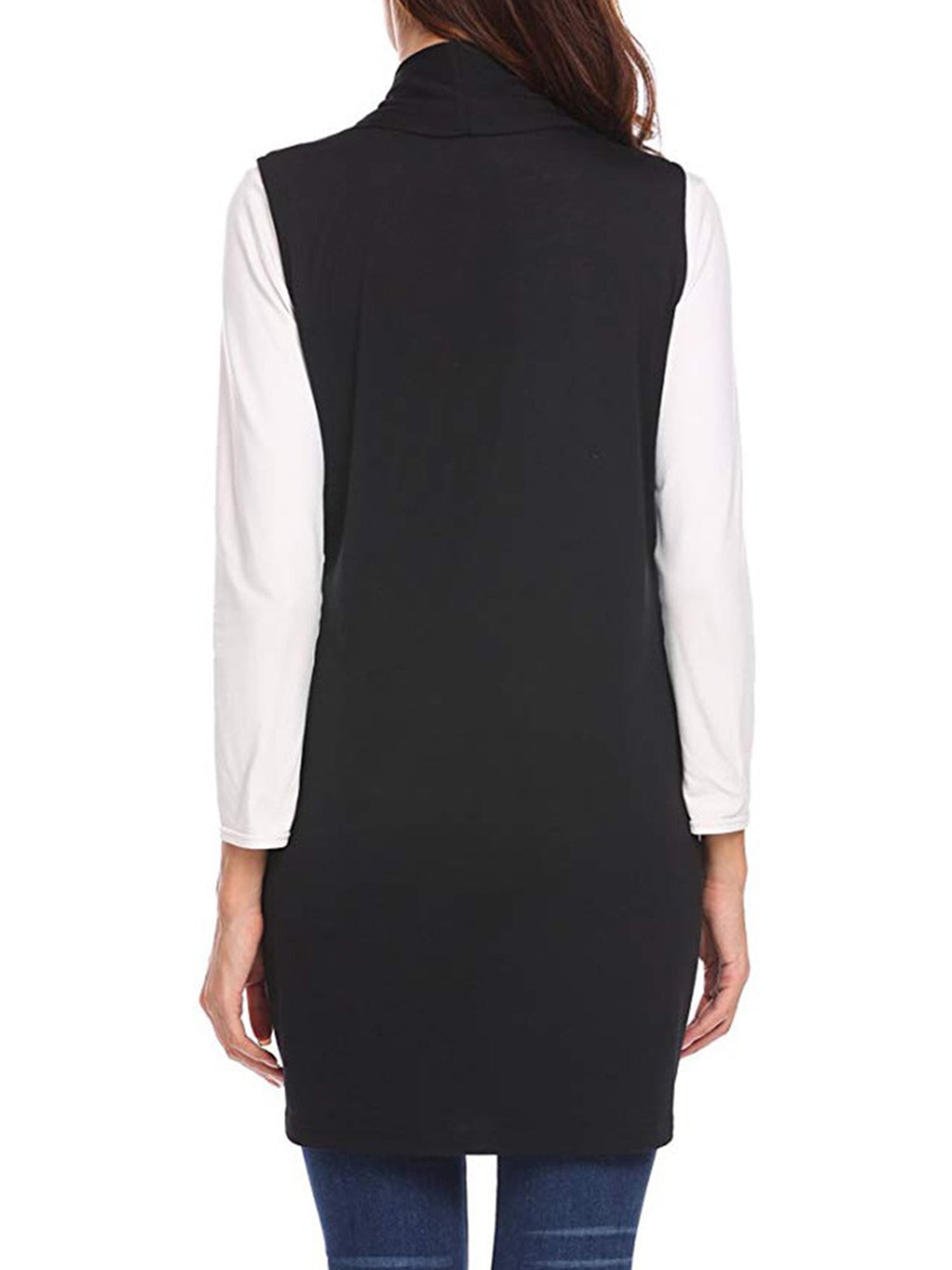 Womens Long Vests Sleeveless Open Front Cardigan Layering Vest with Side  Pockets - Walmart.com