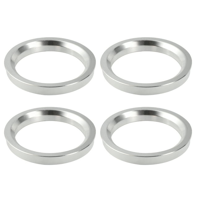 4pcs OD 72.6mm to ID 56.1mm Aluminium Alloy Car Hub Centric Rings Wheel Bore Center Spacer Silver Tone