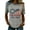 Gray, variant on Youpwaven Women's USA 250th Anniversary T-Shirt, Patriotic Infinity American Flag Graphic Top, 1776-2026 Independence Day Round Neck Tee, 250 Years Celebration Shirt