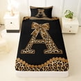 thumbnail image 3 of Erosebridal Fashion Women Letter A Theme Twin Sheet Sets,Kids Leopard Print Bows Bedding For Cheetah Lovers 3 Pieces, 3 of 6