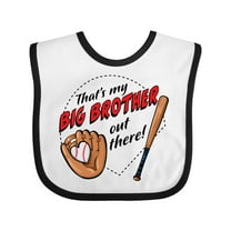 Inktastic That's My Big Brother out There Baseball Boys or Girls Baby Bib