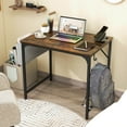 thumbnail image 4 of Costway 32" Computer Desk Small with Charging Station Storage Bag & Headphone Hook, 4 of 10