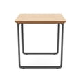 thumbnail image 5 of Lesro Gansett Modern Steel Metal Waiting Room Guest End Table in Charcoal and Natural Maple, 5 of 7