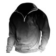 thumbnail image 3 of Men's Fashion Top Casual Slim Fit Pullover Long Sleeve Zipper Small High Collar 3XL, 3 of 3