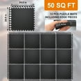 thumbnail image 2 of PULNDA 24.8" x 24.8" Black EVA Foam Interlocking Floor Mats 50 Sq Ft Coverage Area 12 Pieces, 2 of 7