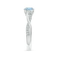 thumbnail image 3 of ANGARA Natural Nature Inspired Aquamarine & Diamond Twisted Vine Ring in 14K White Gold for Women (Size-6mm) | March Birthstone, Anniversary, Jewelry Gift for Women | Natural Aquamarine Ring, 3 of 10