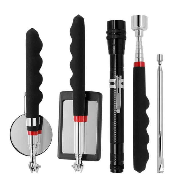 S SÉRENABLE 5Pcs Télescopique Outil de Préhension et Miroir Outil d'Inspection, Réglable