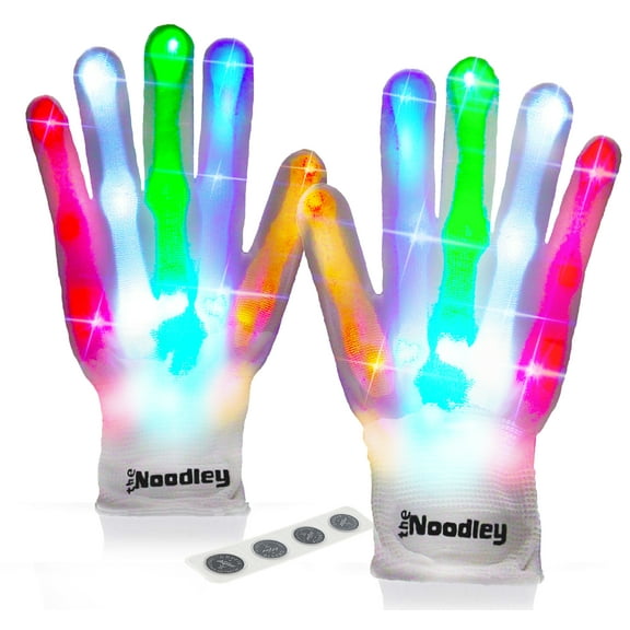 The Noodley LED Gloves for Kids, Light Up Party Favors, Costume Accessory, Toys for Boys and Teens