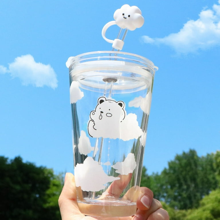 1pc Silicone Straw Cover, Cute Cloud Design Drinking Straw Cover For  Kitchen