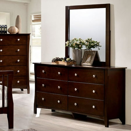Trendy And Fanciful Wooden Dresser In Contemporary Style Brown