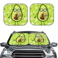 thumbnail image 2 of Sikiie Avocado with Glasses Print Foldable Car Windshield Sun Visor, Car Window Sunshade Suitable for Sedan, SUV and Truck Car Accessories-Large, 2 of 6
