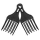 thumbnail image 1 of BRIGHTFUFU 2 piezas de plástico peine de pelo peine de dientes anchos peine de peluquería peine de rastrillo masculino tamaño S negro, 1 of 8