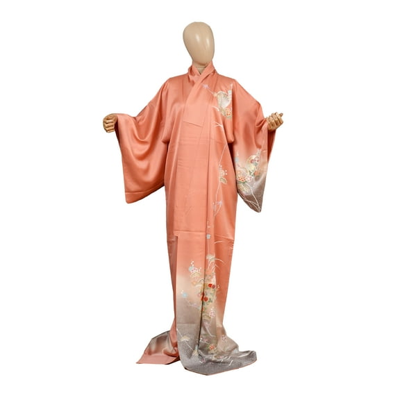 DEAR VANILLA Authentic Traditional Japanese Homongi Kimono for Women Silk Robe Made in Japan KMH-0100