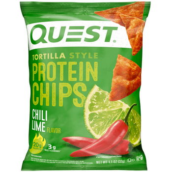 Quest tion, Tortilla Style Protein Chips, Low Carb, High Protein, Chili Lime, 1.1 oz