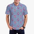thumbnail image 5 of Wukai Nautical Anchors Men’s Polo Shirts,Quick-Dry Athletic Shirt,Classic Fit Shirts-3X-Large, 5 of 8