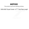 thumbnail image 2 of Transit Auto Front Rear Disc Brake Rotors Semi-Metallic Pads and Drum Kit (7Pc) for Car 2000-2002 Toyota Tundra 4.7" Plate Length K8S-102381, 2 of 11