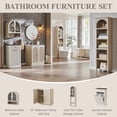 thumbnail image 7 of SinCiDo 30 Inch Bathroom Vanity with Sink, Arched Bathroom Vanity Cabinet with Ceramic Basin, Modern Fluted Bathroom Vanity w/Adjustable Shelf, 7 of 7