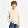 thumbnail image 2 of Kids' Sweatshirt Crewneck Long Sleeve Casual Pullover Basic Comfortable Classic Fit Solid Color Fall Top, 2 of 5