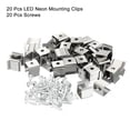 thumbnail image 3 of Unique Bargains Rope Light Mounting Clips Stainless Steel Channel Mounting Holder Accessories for 8mm to 11mm LED Strip 20 Pack, 3 of 5