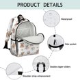 thumbnail image 4 of Highland Cow and Flower Print Cute School Backpack Bag for School with Padded Back and Adjustable Shoulder Straps 15.25"x11.5"x5.25", 4 of 5