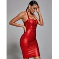 thumbnail image 5 of Vestido de noche Bella Barnett Halter Bodycon sin espalda rojo, 5 of 5