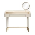 thumbnail image 3 of Penelope Cream Vegan Leather Wrapped Vanity Desk, 3 of 8