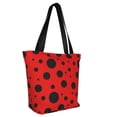 thumbnail image 2 of Haiem Ladybug Pattern Pattern Shoulder Bag - Durable and Spacious Tote Bag,Versatile Shopping Bag, 2 of 9