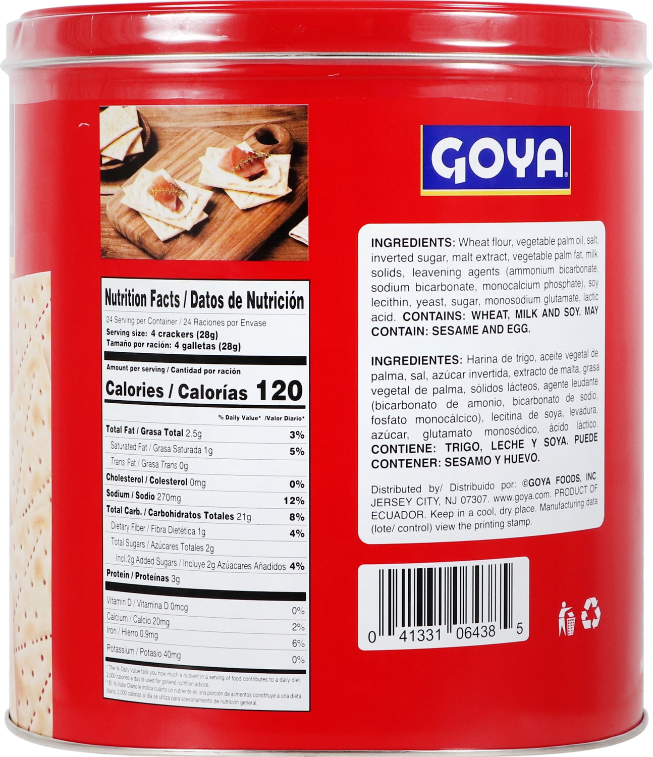 Goya Saltine Crackers, Red Tin, 10.5 oz