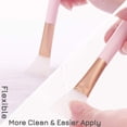 thumbnail image 4 of Cepillo de máscara de silicona con banda para el cabello, juego de cepillos de máscara facial sin pelo, cepillo facial de maquillaje cosmético para máscara facial, máscara de ojos, suero o bricolaje Ormromra LN-1124, 4 of 8