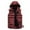 Red, variant on Men's Autumn&Winter Solid Color Sleeveless Zipper Hooded Vest Parkas