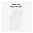 thumbnail image 4 of Three-Ring Binder Dividers, SMD89415 - 20 Sets, White Index Tabs - 1/5 Cut, 5 Dividers/Set, Slit-Punched for Organization & Fasteners, 4 of 7