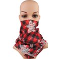 thumbnail image 4 of Gift Wrapped Fall Winter Soft Lightweight Holiday Sheer Infinity Christmas Scarf for Women Girls Red Plaid Snowfalke, 4 of 5