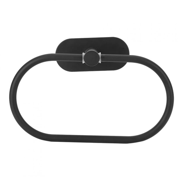 Anillo de Toalla Soporte de Toalla de Mano Negro Mate Soporte de Toalla de Baño de Diseño sin Perforaciones de Acero Inoxidable 304 Montado en la Pared Utilizado para Baño ANGGREK Otros