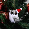 thumbnail image 3 of Xihbxyly Venta de Liquidación de Almacén Búho de Simulación Regalos de Navidad Regalos Decoración Del Árbol de Navidad Objetos Colgantes, 3 of 7