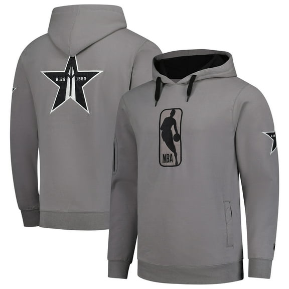 Unisex FISLL Gray NBA Events Logoman Shadow Collection Pullover Hoodie